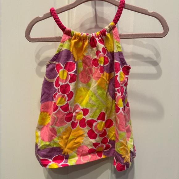 Okie Dokie 18M Girls Multicolor Floral Halter Top Blouse - Picture 3 of 4